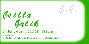 csilla galik business card